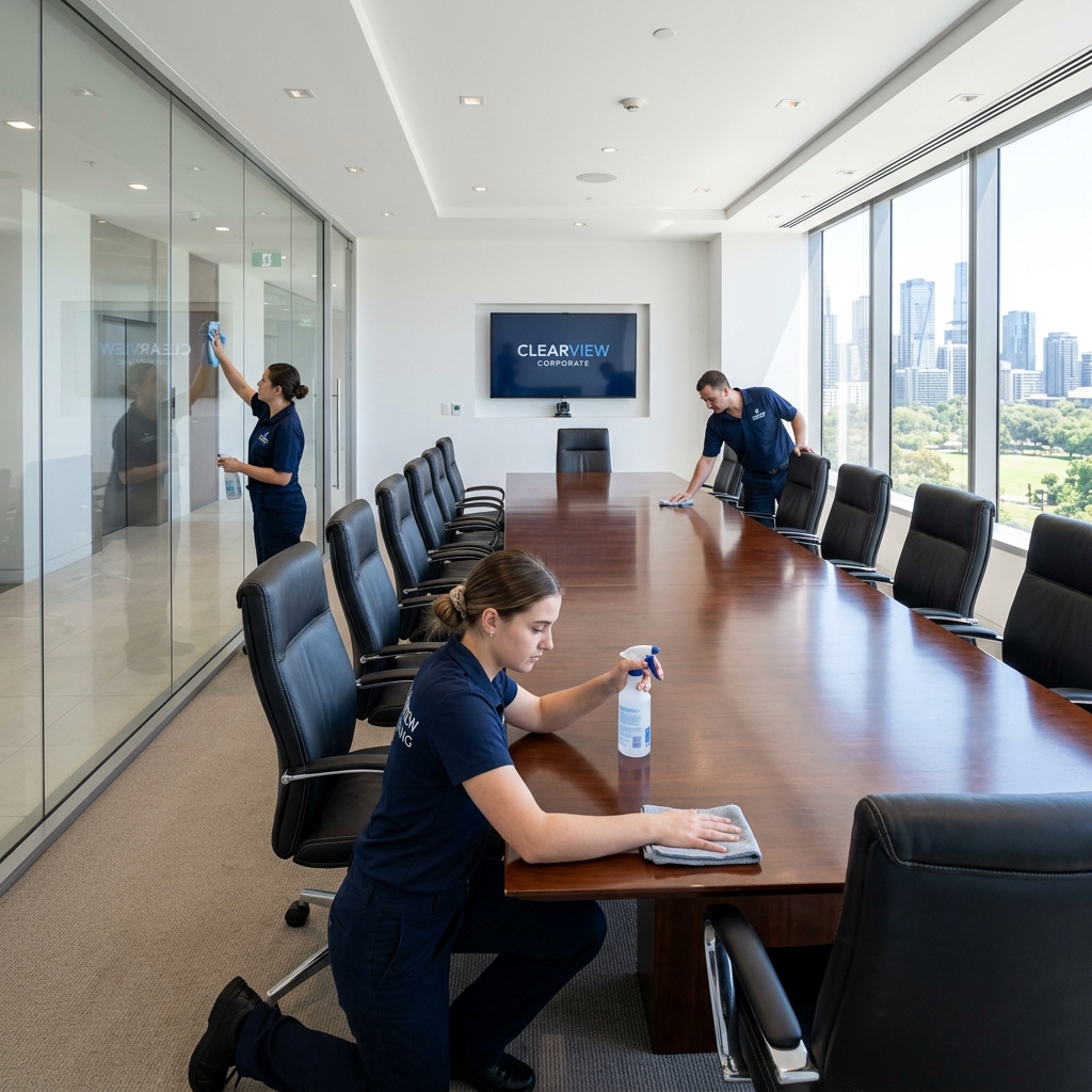 Professional office cleaning services for businesses — workstation and meeting room cleaning